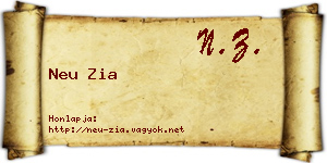 Neu Zia névjegykártya